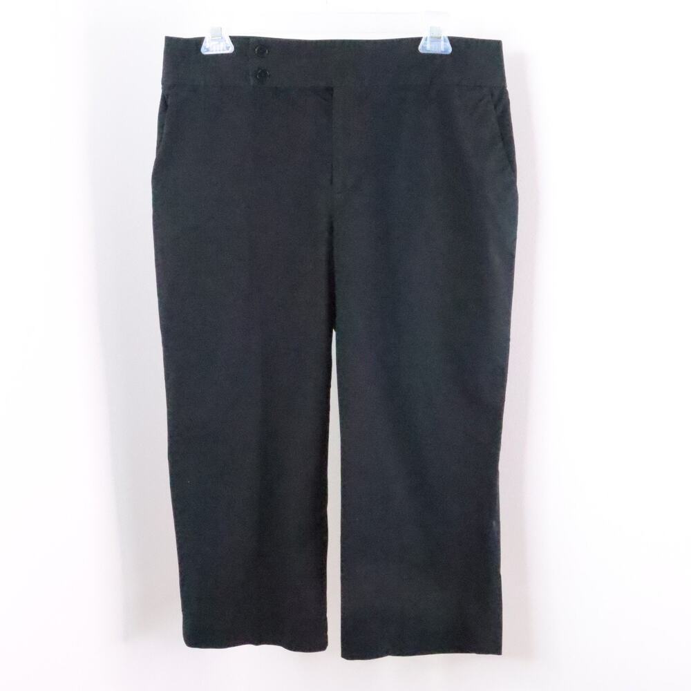 Lauren Ralph Lauren Women’s 10 Black Cotton Stretch Cropped Capri Trouser Pants
